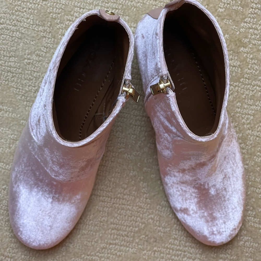 COACH Juliet Blush Pink Velvet Side Zip Booties - Size 5.5 - Picture 10 of 14